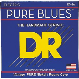 DR Strings PHR10 Pure Blues Nickel Medium Electric Guitar Strings