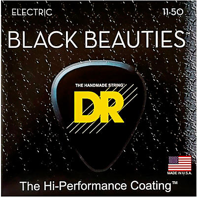Dr Strings Extra Life Bke-11 Black Beauties Heavy Coated Electric Guitar Strings for sale