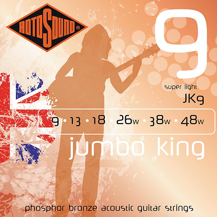 Fortov strømper støvle Rotosound Jumbo King Super Light Phosphor Bronze Acoustic Guitar Strings |  Guitar Center