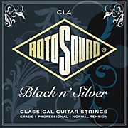 Rotosound Black N Silver Tie-On Normal Tension Classical Guitar Strings for sale