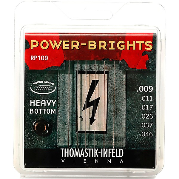 Thomastik RP109 Power-Brights Heavy Bottom Light Top Electric Guitar Strings