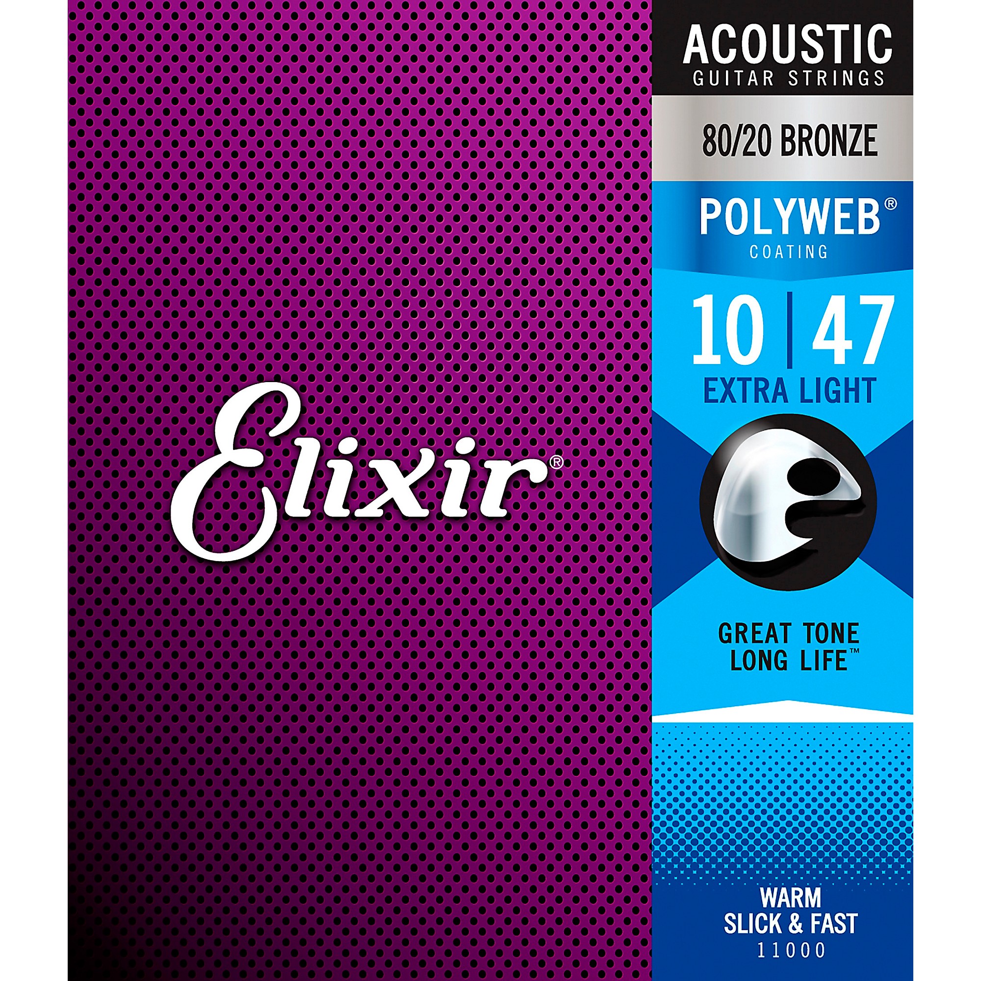 elixir extra light polyweb acoustic guitar strings