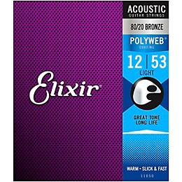 Elixir Polyweb Acoustic Guitar Strings - .012-.053 Light