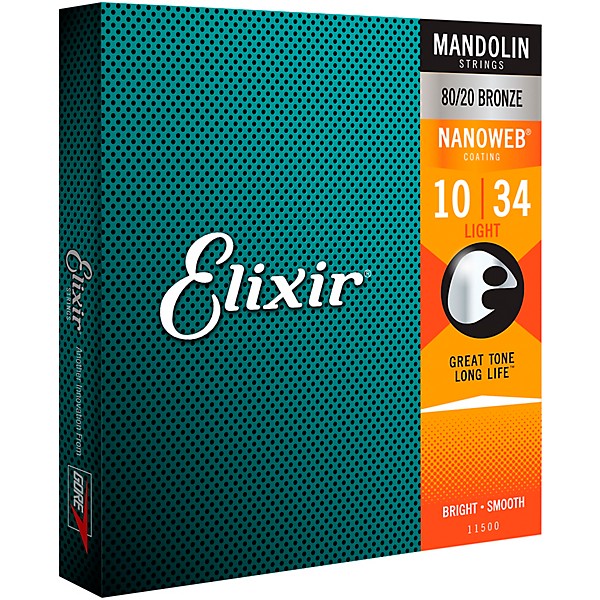 Elixir Mandolin Strings with NANOWEB Coating, Light (.010-.034)