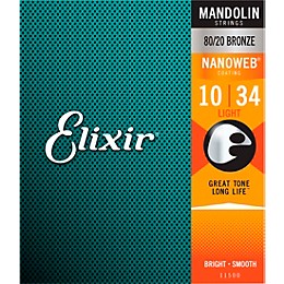 Elixir Mandolin Strings with NANOWEB Coating, Light (.010-.034)