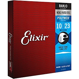 Elixir Banjo Strings With POLYWEB Coating, Medium (.010-.010)