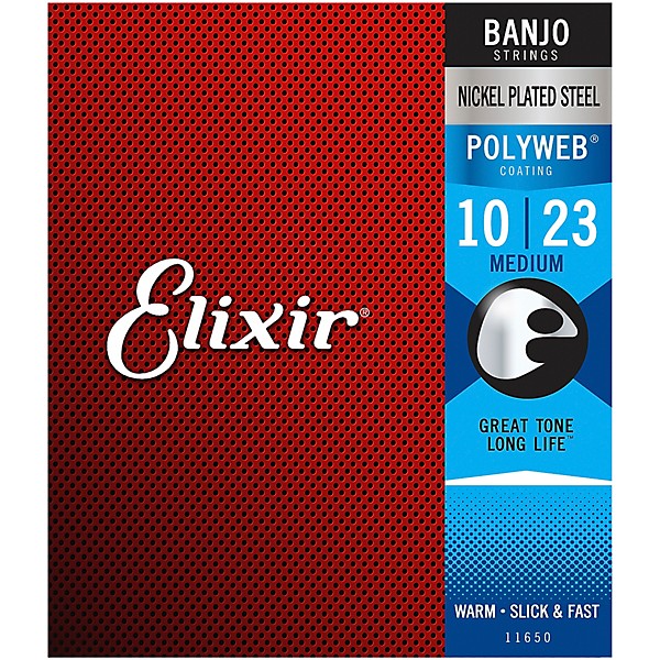Elixir Banjo Strings With POLYWEB Coating, Medium (.010-.010)