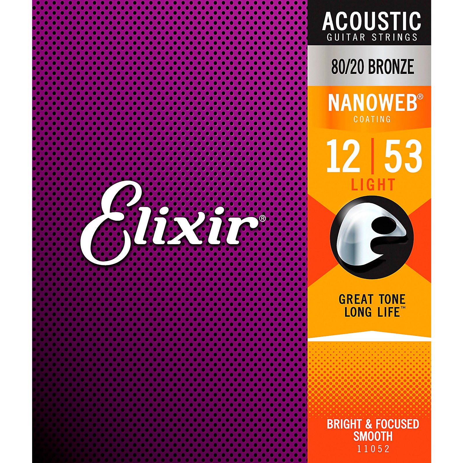 Elixir 80/20 Bronze Acoustic Guitar Strings With NANOWEB Coating