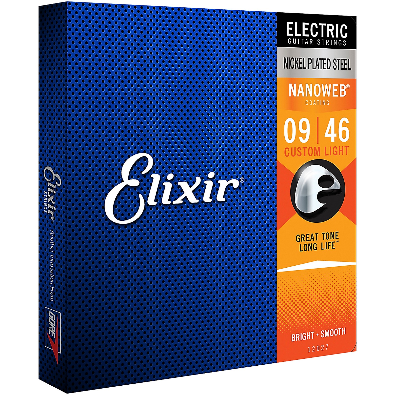 Elixir Electric Guitar Strings with NANOWEB Coating Custom Light