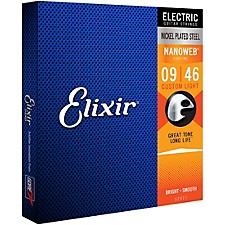 ei Elixir Electric Guitar Strings With NANOWEB Coating, Light