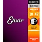Elixir 80/20 Bronze Acoustic Guitar Strings with NANOWEB Coating, Extra Light (.010-.047) thumbnail