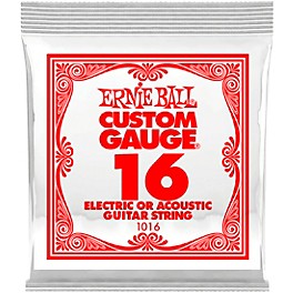 Ernie Ball 1016 .016GA Single Electric Guitar String