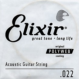 Elixir Polyweb .022 Acoustic Guitar String 4-Pack Singles