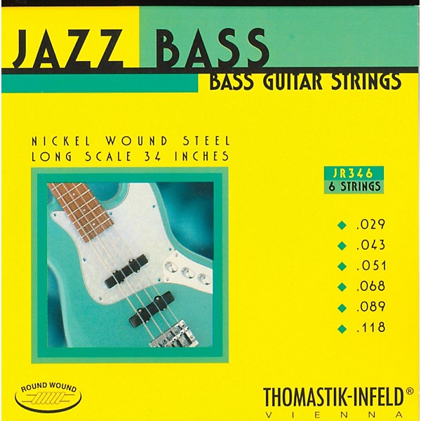 Thomastik JR346 Roundwound Scale 6-String Jazz Bass Strings