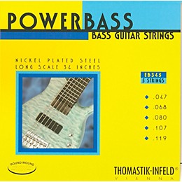 Thomastik EB345 Medium-Light Power Bass Roundwound 5-String Bass Strings