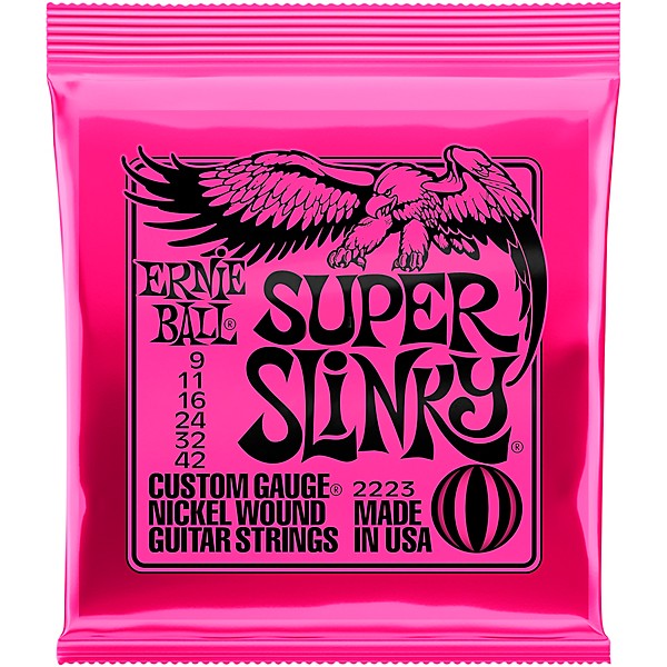 Ernie Ball 2223 Nickel Super Slinky Guitar Strings - Buy 10, Get 2 Free