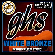 Ghs White Bronze Extra Light Acoustic-Electric Strings for sale