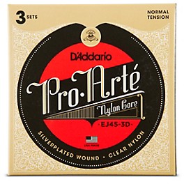 D'Addario EJ45 Pro-Arte Classical Guitar Strings 3-Pack