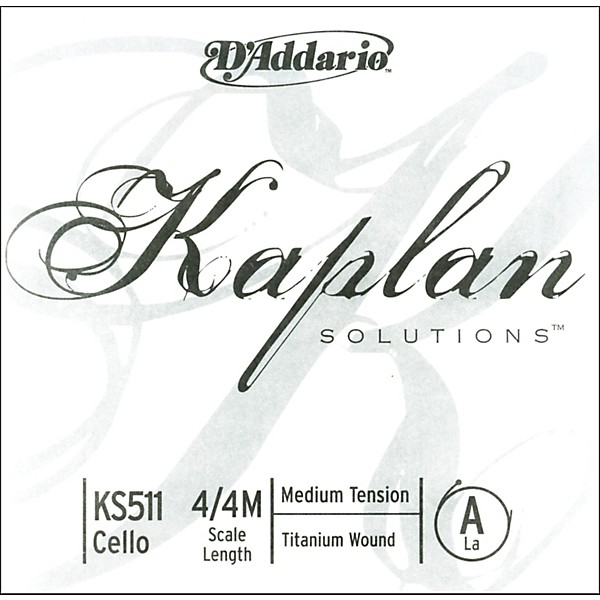 D'Addario KS511 Kaplan Solutions 4/4 Size Cello A String