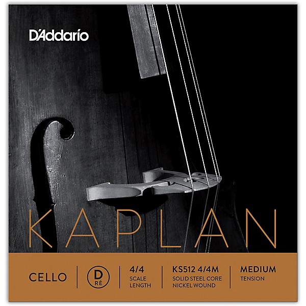 D'Addario KS512 Kaplan Solutions 4/4 Cello D String 4/4 Size Medium