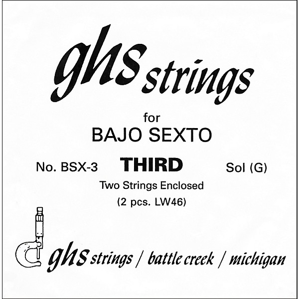 GHS BSX3 Bajo Sexto Guitar String Pair