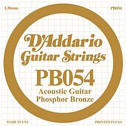 D'Addario PB054 Phosphor Bronze Single Acoustic Guitar String