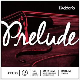 D'Addario Prelude Cello D String 4/4 Size Heavy D'Addario Prelude Cello D String 1/4 Size