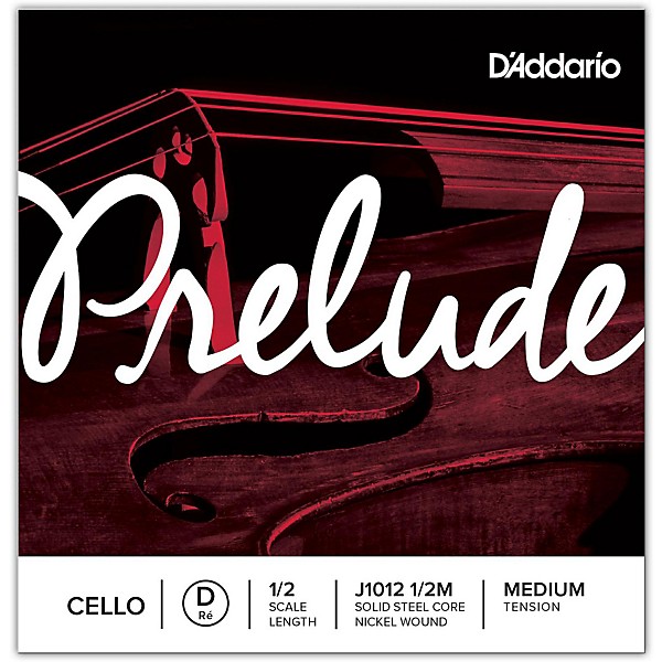 D'Addario Prelude Cello D String 1/2 Size