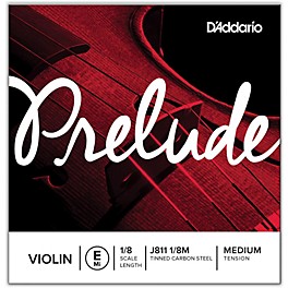 D'Addario Prelude Violin E String 1/16 Size, Medium D'Addario Prelude Violin E String 1/8