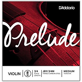 D'Addario Prelude Violin E String 1/16 Size, Medium D'Addario Prelude Violin E String 3/4 Size