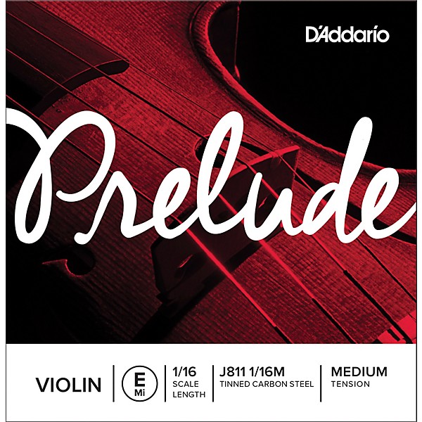 D'Addario Prelude Violin E String 1/16 Size, Medium