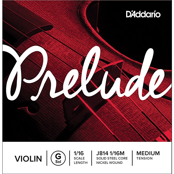 D'Addario Prelude Violin G String 1/16 Size, Medium