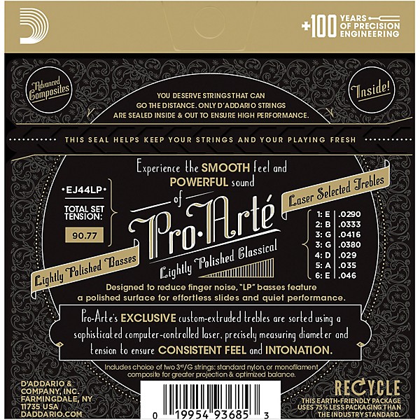 D'Addario EJ44LP Pro-Arte Composites Extra Hard Tension Classical Guitar Strings