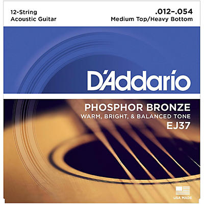 D'addario Acoustic Guitar 12 String .012 .054 Ej37 Strings for sale