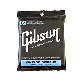 Gibson VR9 Vintage Reissue Pure Nickel Electric Guitar Strings