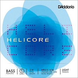 D'Addario HP615 Helicore Pizzicat... D'Addario HP615 Helicore Pizzicato 3/4 Size Double Bass C (ext. E) String 3/4 Size Light