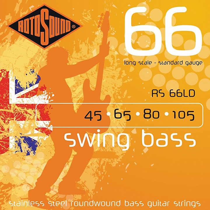 RS66LD, Standard Rotosound Swing Bass 66 Long Scale Bass Guitar Strings 