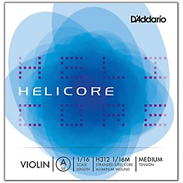 D'Addario Helicore Violin  Single A String 1/16 Size