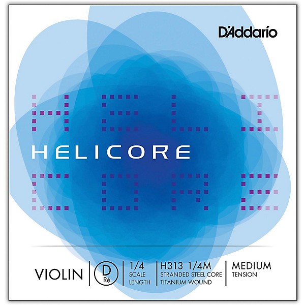 D'Addario Helicore Violin Single D String 1/4 Size