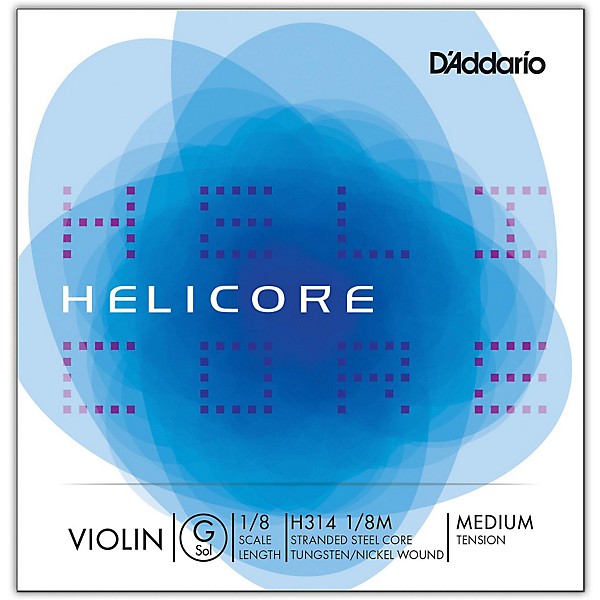D'Addario Helicore Violin Single G String 1/8 Size