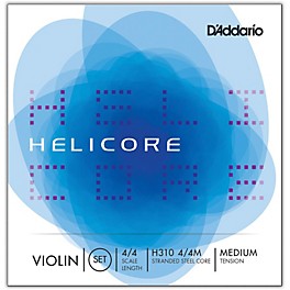 D'Addario Helicore Violin Set Strings 4/4 Size Medium D'Addario Helicore Violin Set Strings 4/4 Size Medium