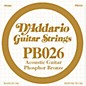 D'Addario PB026 Phosphor Bronze Single Acoustic Guitar String Single thumbnail