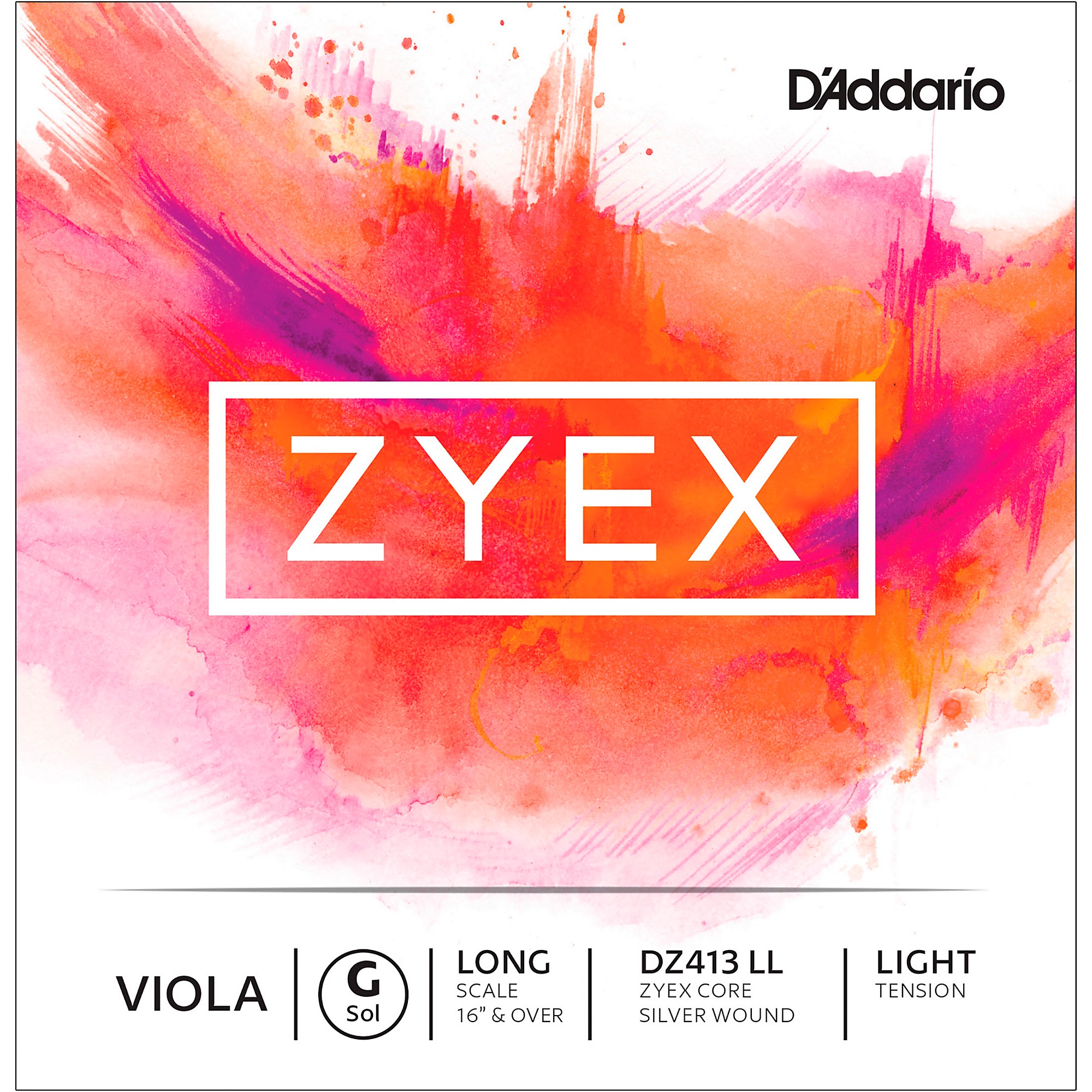 D'Addario Zyex Series Viola G String 16+ Long Scale Light | Guitar
