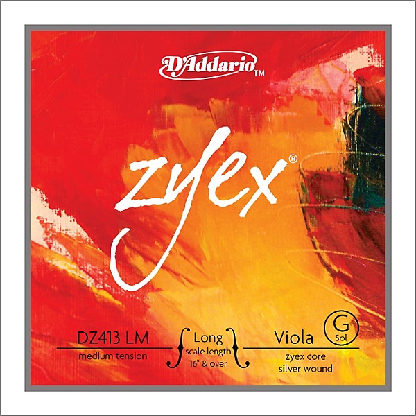 D'Addario Zyex Series Viola G String 16+ Long Scale Medium