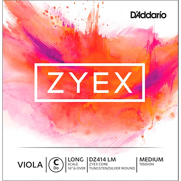 D'Addario Zyex Series Viola C String 16+ Long Scale Medium