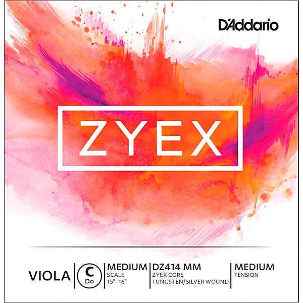D'Addario Zyex Viola String G Medium Scale 4/4 Silver Medium