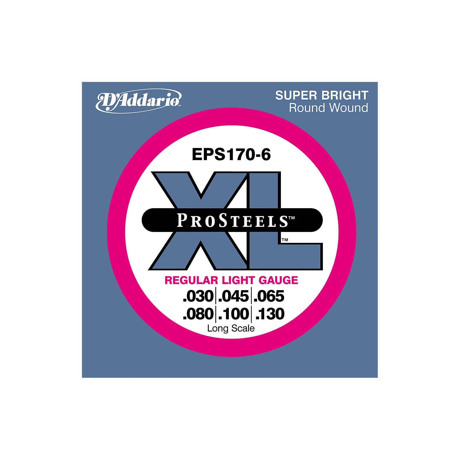 D'Addario ProSteels EPS170-6 Regular Light 6-String Bass Strings ...