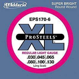 D'Addario ProSteels EPS170-6 Regular Light 6-String Bass Strings