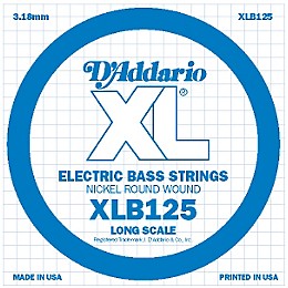 D'Addario XLB125 Nickel Wound Electric Bass Single String