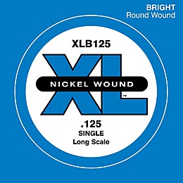D'Addario XLB125 Nickel Wound Electric Bass Single String
